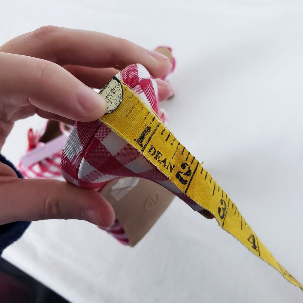 Wild Fable Coquette Gingham Kitten Heels Womens 11 Red Grommet Retro Cottage NWT - Picture 8 of 9